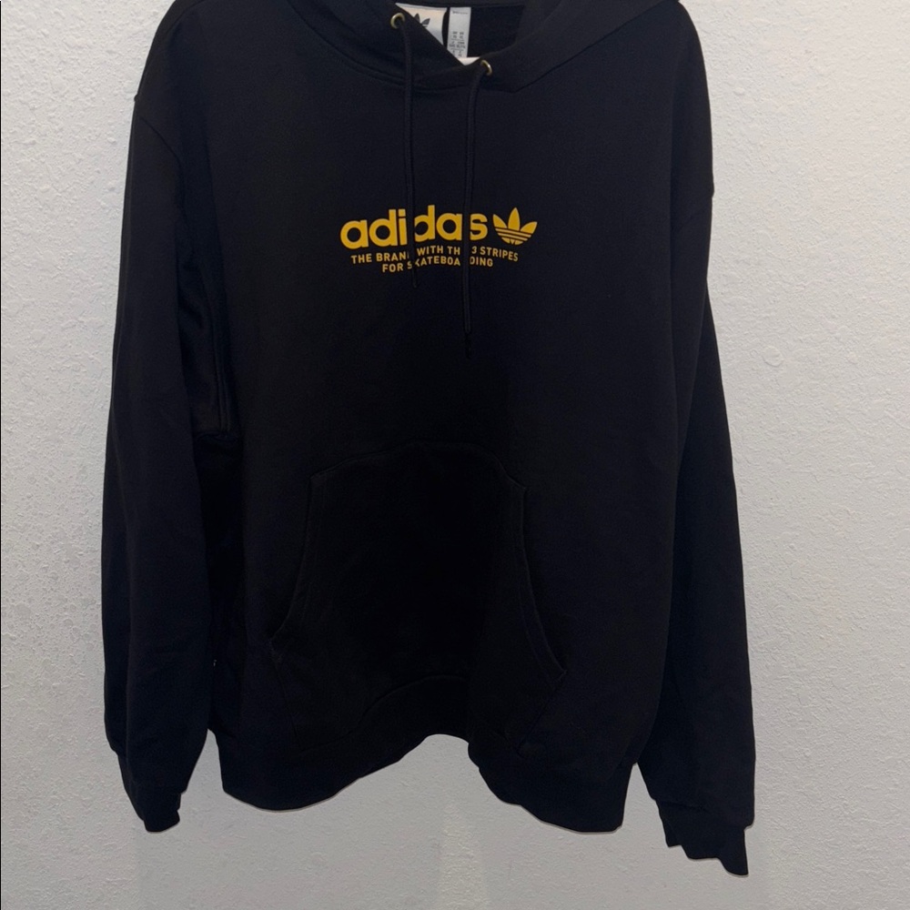 Adidas Black Sweatshirt with Yellow Logo